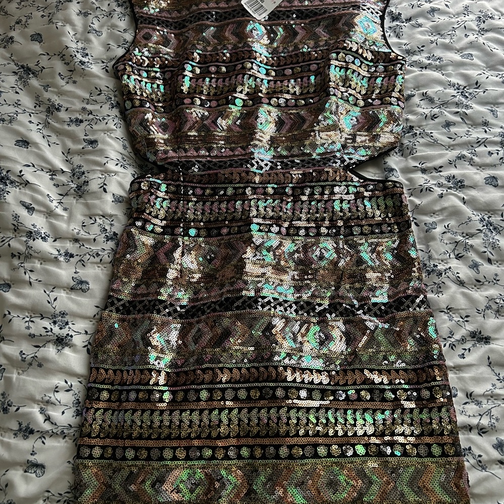 Forever 21 Multicolor Sequin Mini Dress